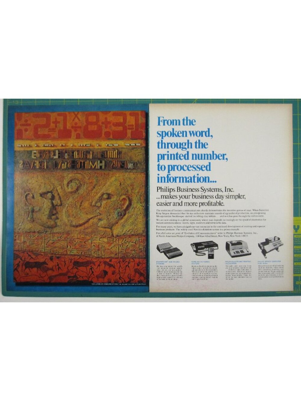 Print Ad Philips Business Systems Inc Evolution Communication Vintage 2 PG 1970s